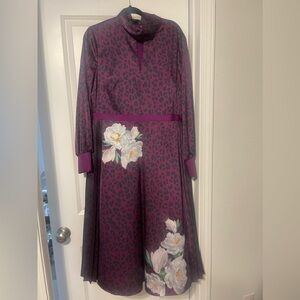 Ted Baker London Jhenni Wilderness Long Sleeve Dress Size 6 US 14. NWT